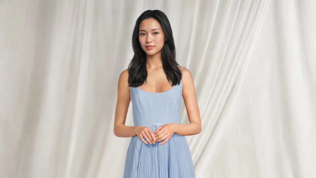 Photorealistic AI-generated fashion model