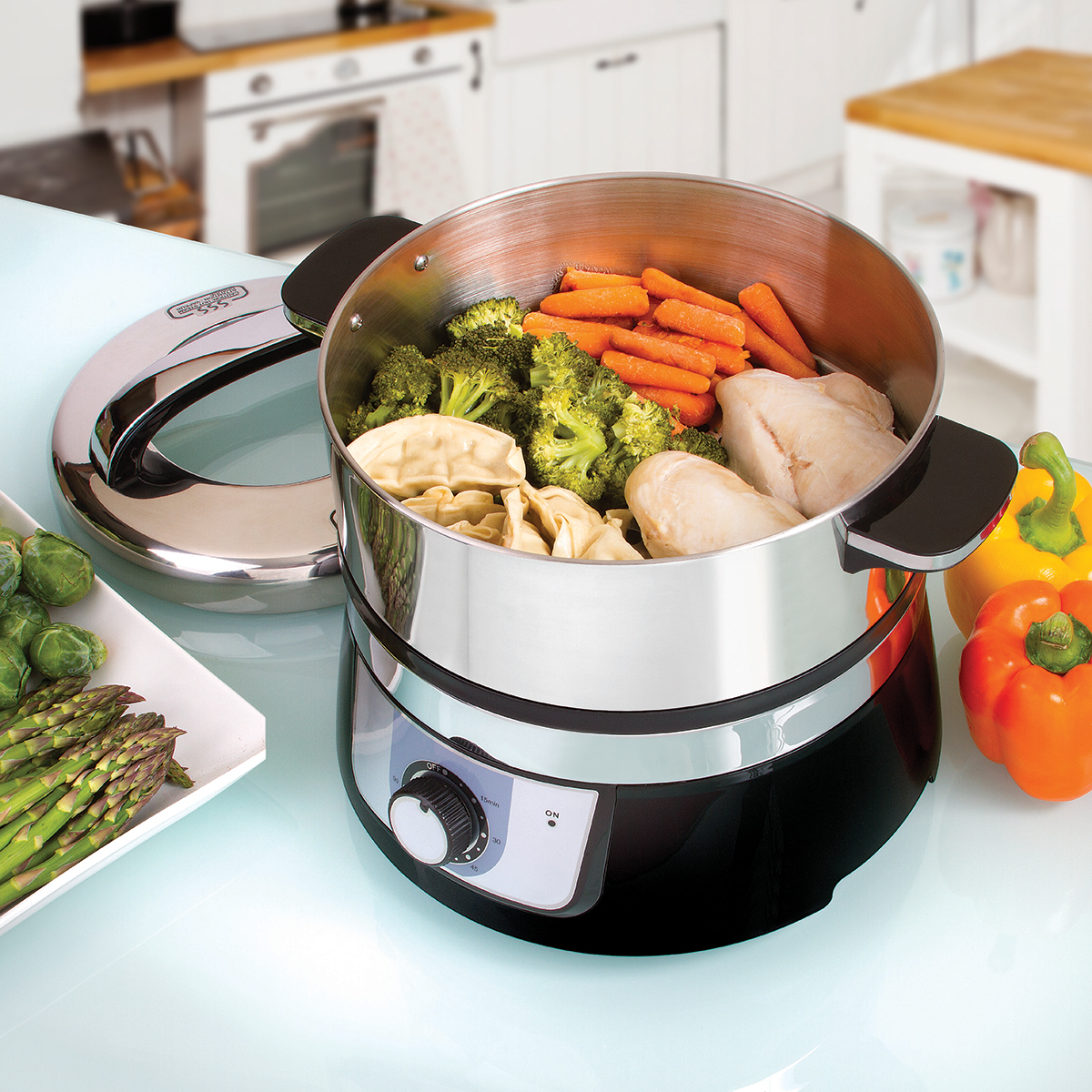 Stainless Steel Electric Food Steamer