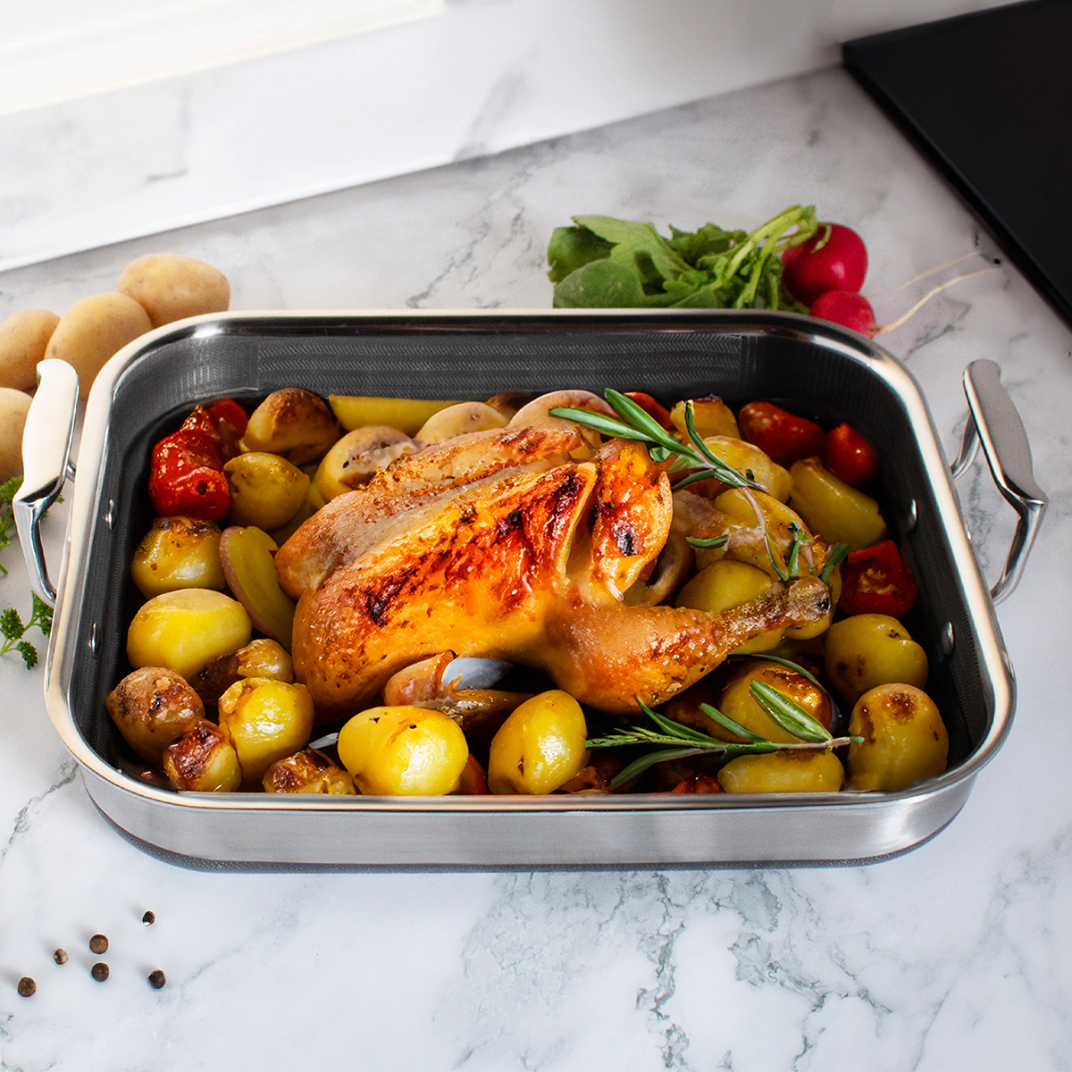14`` Hybrid Nonstick Roasting Pan with Rack