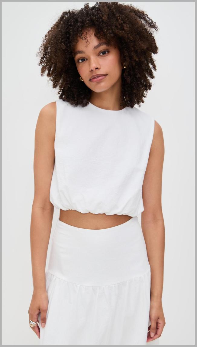 4th and Reckless Selene Top - White - [M]