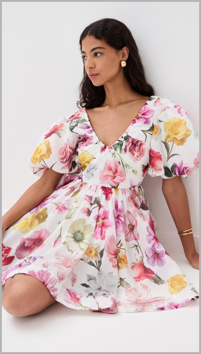 Aje Fleur Mini Dress - Collage Floral - [M]