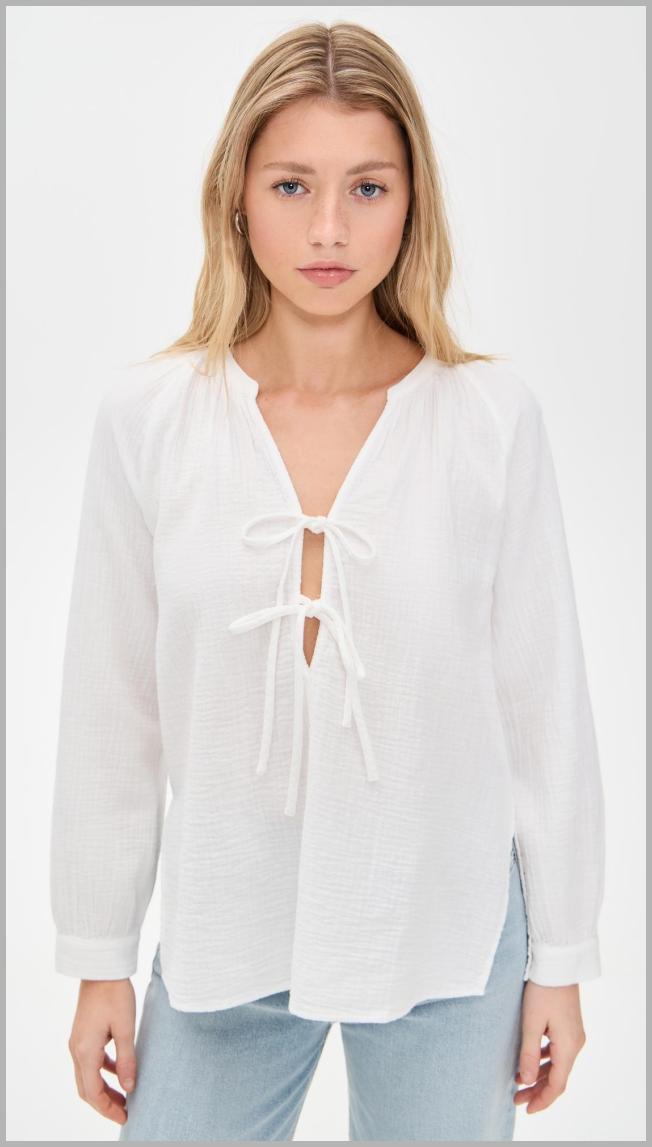 RAILS Brielle Top - White - [M]