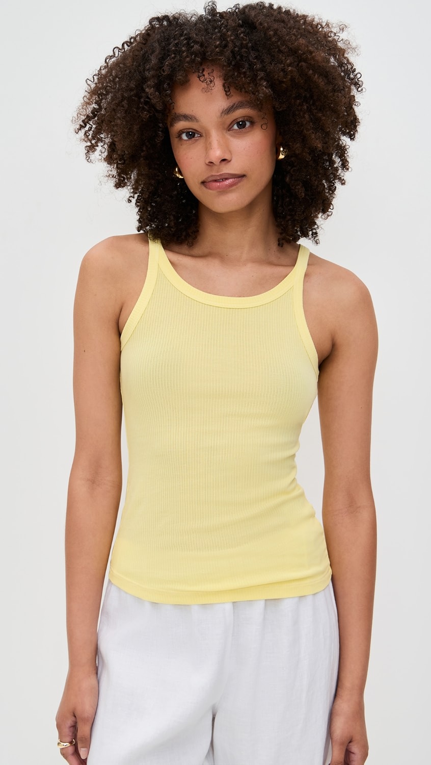 James Perse Ribbed Cami Tank - Yellow Cake - [M]