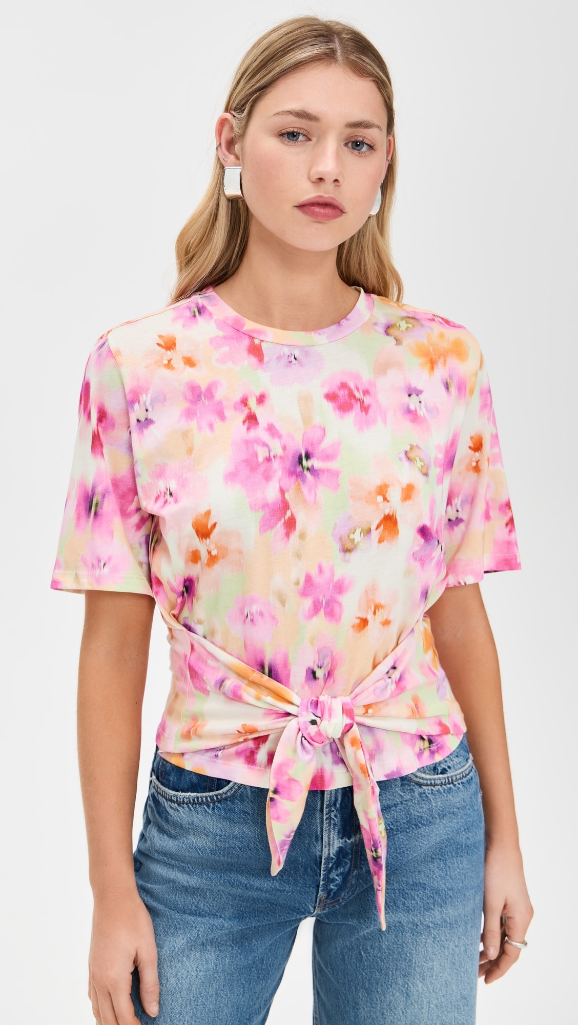 Le Superbe Fridas Ties Up Tee - Frida Flowers - [M]