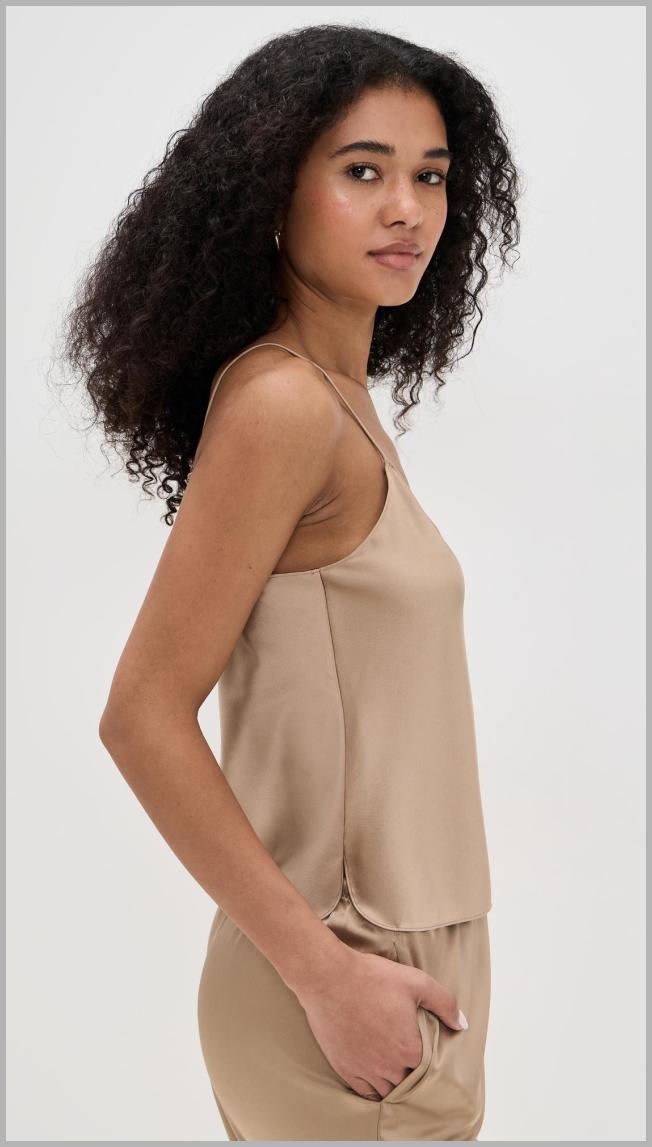 Éterne Mila Silk Camisole - Taupe - [M]